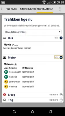 Rejseplanen android App screenshot 1