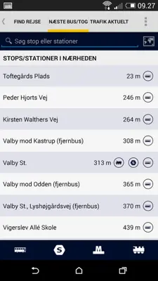 Rejseplanen android App screenshot 2